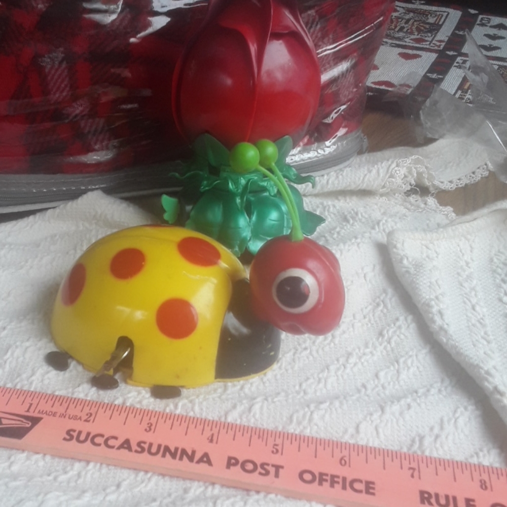 🐞Wind Up LADYBUG Cragstan Vintage 60's RACER Kids